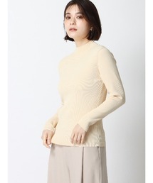 SUIT SQUARE | ハイネックリブニット 長袖 ハンドウォッシュ ドライレーヨン 無地(ニット/セーター)