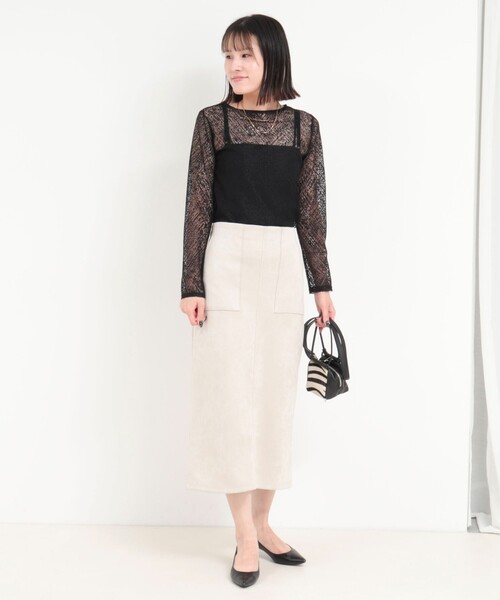 MICO COULIER（ミコクリエ）の「フラフィレース2WAYプルオーバーブラウス（Tシャツ/カットソー・レディース・ブラック/キナリ・38）」の12枚目の写真