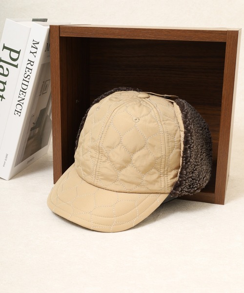 Sense of Grace（センスオブグレース）の「オリジナルキルト生地　フライトキャップ（キャップ・メンズ・グレー/ブラック/ベージュ/カーキオリーブ・FREE）」の3枚目の写真