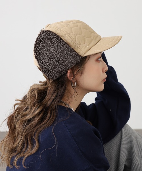 Sense of Grace（センスオブグレース）の「オリジナルキルト生地　フライトキャップ（キャップ・メンズ・グレー/ブラック/ベージュ/カーキオリーブ・FREE）」の22枚目の写真