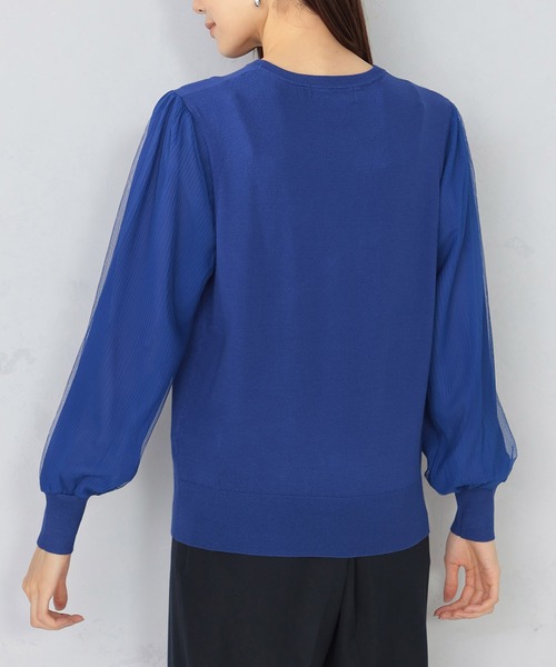 GALLORIA（ギャローリア）の「マシンウォッシャブル　袖プリーツニット（ニット/セーター・レディース・ロイヤルブルー/ネイビー/ライトベージュ・LL/L/M/S）」の13枚目の写真