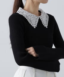 FREE'S MART | ◇〈MFM〉レース襟取り外し可能レース襟リブニット(ニット/セーター)
