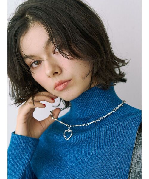 jouetie（ジュエティ）の「ワイヤーライクハートネックレス（ネックレス・レディース・シルバー/ゴールド・FREE）」の2枚目の写真