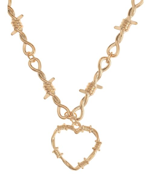 jouetie（ジュエティ）の「ワイヤーライクハートネックレス（ネックレス・レディース・シルバー/ゴールド・FREE）」の4枚目の写真