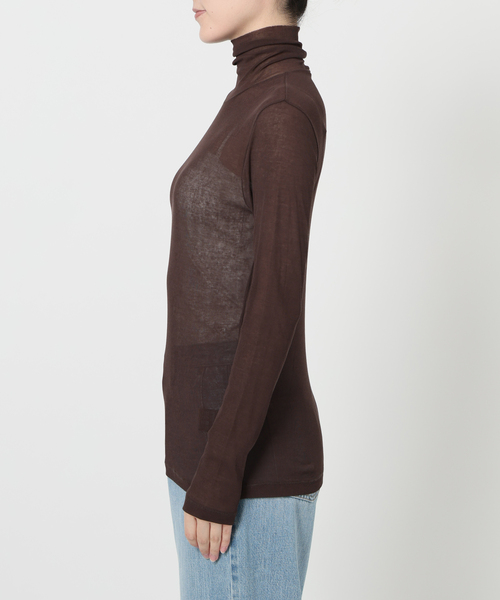 IENA LA BOUCLE（イエナラブークル）の「《追加》IENA LA BOUCLE水撚りガスフライスタートルプルオーバー（Tシャツ/カットソー・レディース・ブラック/ホワイト/ブラウン/サックスブルー/ピンク・FREE）」の8枚目の写真