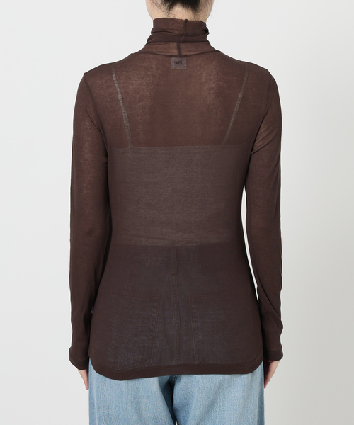 IENA LA BOUCLE（イエナラブークル）の「《追加》IENA LA BOUCLE水撚りガスフライスタートルプルオーバー（Tシャツ/カットソー・レディース・ブラック/ホワイト/ブラウン/サックスブルー/ピンク・FREE）」の9枚目の写真