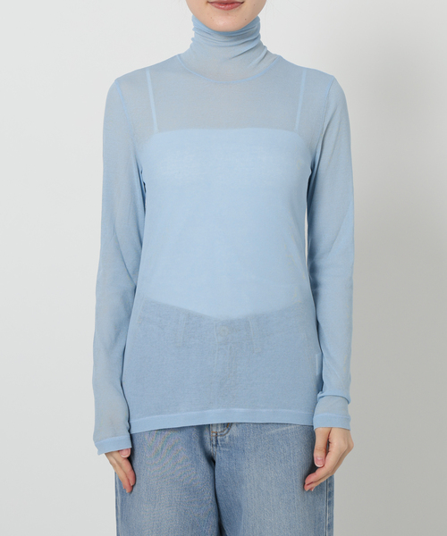 IENA LA BOUCLE（イエナラブークル）の「《追加》IENA LA BOUCLE水撚りガスフライスタートルプルオーバー（Tシャツ/カットソー・レディース・ブラック/ホワイト/ブラウン/サックスブルー/ピンク・FREE）」の18枚目の写真