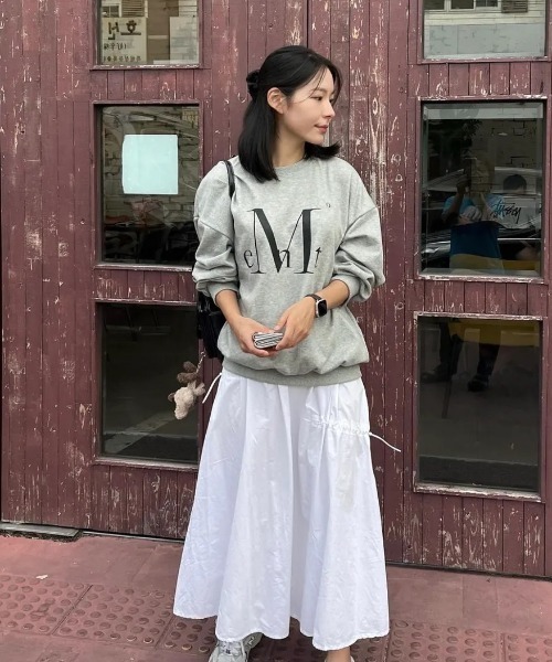 MUCENT（ムセント）の「◇MUCENT◇ブランド直輸入正規品/MUCENT ビッグロゴ ルーズフィット MTM BIG LOGO LOOSE FIT MTM（スウェット・レディース・ブラック/レッド/グレー・L/M）」の21枚目の写真