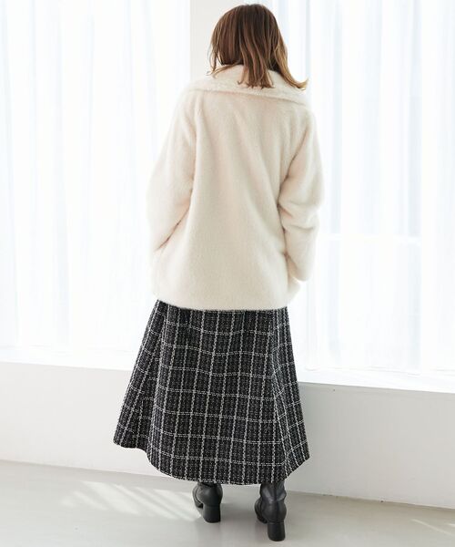 MAJESTIC LEGON(マジェスティックレゴン)の「ビットデザインファーブルゾン(ブルゾン・レディース・ブラウン/モカ/アイボリー・MEDIUM)」の6枚目の写真
