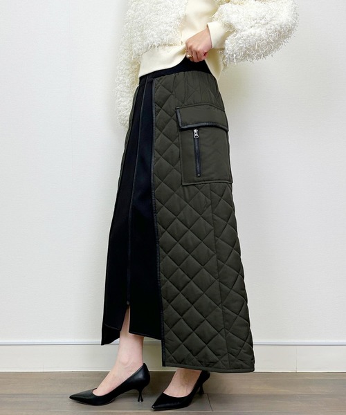 セール】フロントジップキルティングスカート（スカート）｜LUGIVA