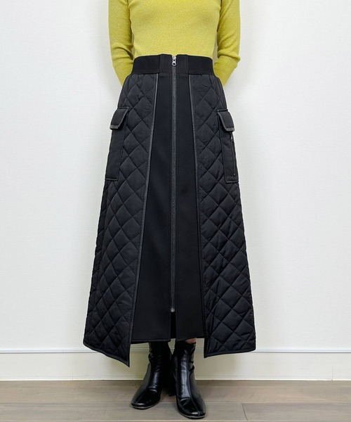 セール】フロントジップキルティングスカート（スカート）｜LUGIVA