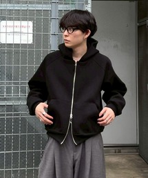 Chikashitsu +（チカシツプラス）の「【Chikashitsu +】heavy weight cotton cropped hoodie / 【チカシツプラス】ヘビーウェイトコットンクロップドパーカー（パーカー）」