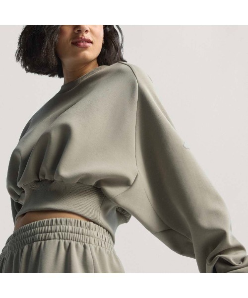 adidas（アディダス）の「アディダス adidas ALL SZN ソフト ラックス ルーズ スウェットシャツ（スウェット・レディース・オフホワイト/グリーン/ホワイト/ブラック/グリーン系その他・S/M/L/XL）」の8枚目の写真