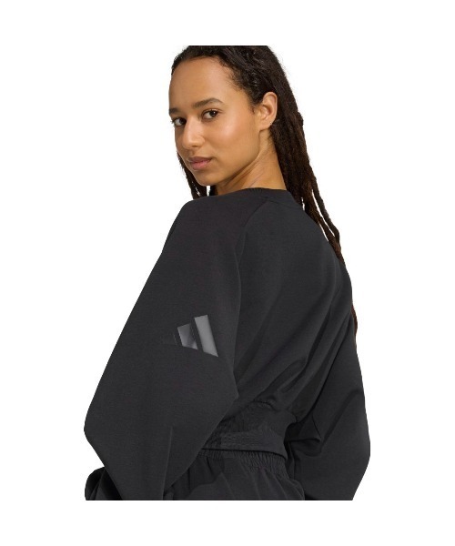 adidas（アディダス）の「アディダス adidas ALL SZN ソフト ラックス ルーズ スウェットシャツ（スウェット・レディース・オフホワイト/グリーン/ホワイト/ブラック/グリーン系その他・S/M/L/XL）」の20枚目の写真