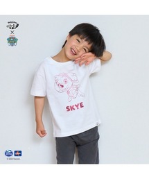 Vehicles（ビークルズ）の「パウパトロール 子供服　キラキララメ半袖Tシャツスカイホワイト スカイ（Tシャツ/カットソー）」
