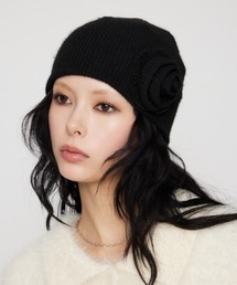 LAGUA GEM | FLOWER MOTIF KNIT キャップ(ニットキャップ/ビーニー)