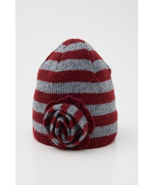 LAGUA GEM（ラグアジェム）の「FLOWER MOTIF KNIT キャップ（ニットキャップ/ビーニー・レディース・レッド系その他/グレー系その他2/ブラック・FREE）」の17枚目の写真