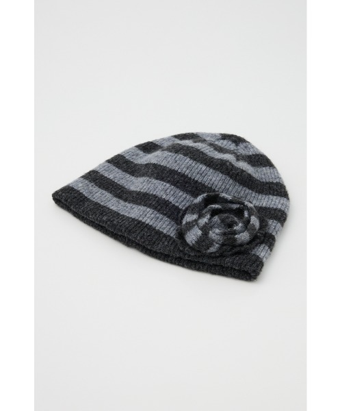 LAGUA GEM（ラグアジェム）の「FLOWER MOTIF KNIT キャップ（ニットキャップ/ビーニー・レディース・レッド系その他/グレー系その他2/ブラック・FREE）」の22枚目の写真