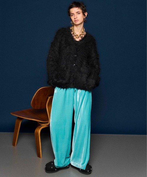 MAISON SPECIAL（メゾンスペシャル）の「Multi Fabric Velour Easy Pants/マルチファブリックベロアイージーパンツ（その他パンツ・レディース・ブラック/アイボリー/ブラウン/ブルー・38/36）」の14枚目の写真