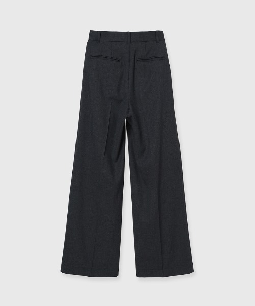 ベーシックタックワイドパンツ（スラックス）｜anuans（アニュアンス