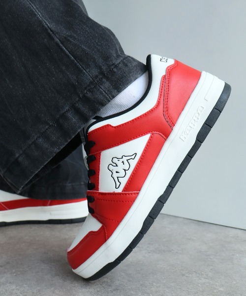 Kappa（カッパ）の「【Kappa/カッパ】レースアップ ローカット スニーカー（スニーカー・メンズ・レッド/ブラック・25.5cm/26.0cm/26.5cm/27.0cm）」の2枚目の写真