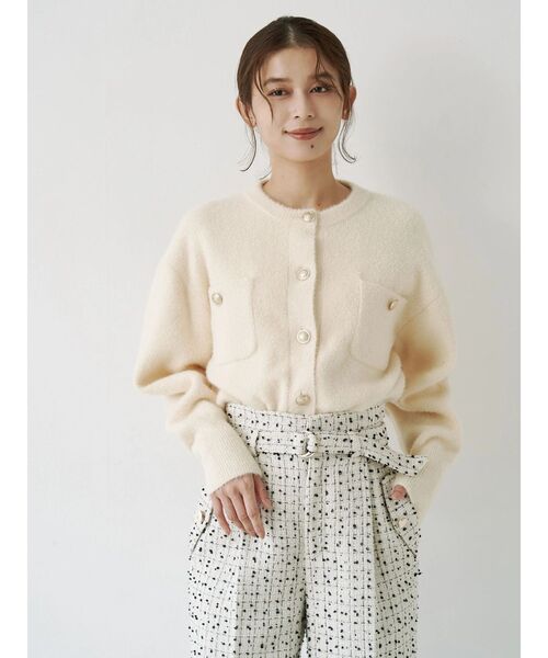 TONAL(トーナル)の「ツイードベルト付ワイドパンツ(その他パンツ・レディース・オフホワイト/ブラック・SMALL/MEDIUM)」の8枚目の写真
