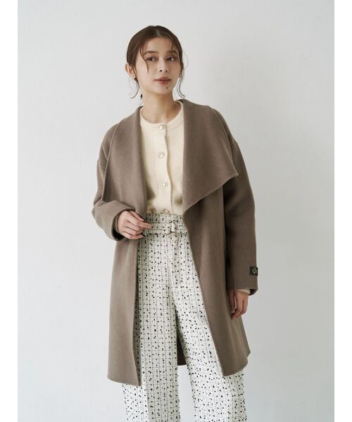 TONAL(トーナル)の「ツイードベルト付ワイドパンツ(その他パンツ・レディース・オフホワイト/ブラック・SMALL/MEDIUM)」の10枚目の写真
