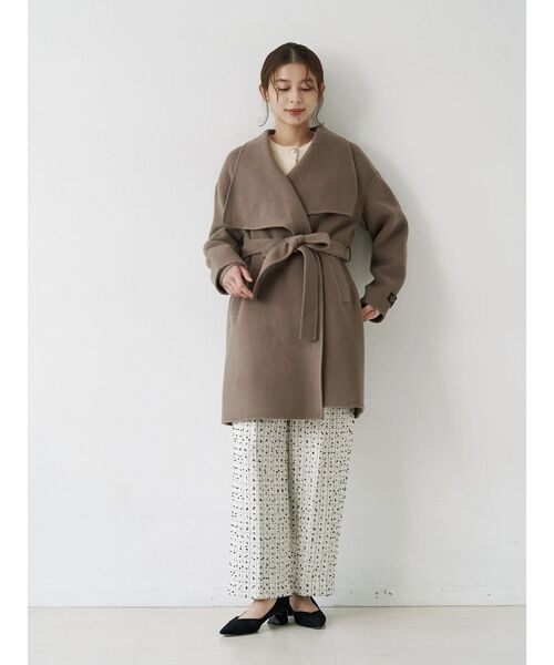 TONAL(トーナル)の「ツイードベルト付ワイドパンツ(その他パンツ・レディース・オフホワイト/ブラック・SMALL/MEDIUM)」の11枚目の写真