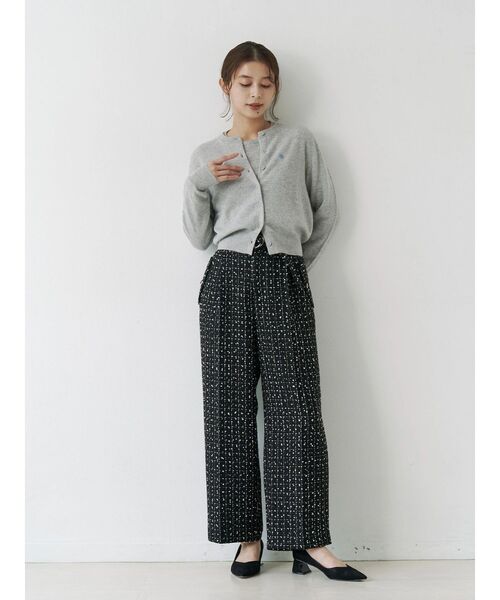 TONAL(トーナル)の「ツイードベルト付ワイドパンツ(その他パンツ・レディース・オフホワイト/ブラック・SMALL/MEDIUM)」の13枚目の写真