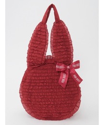ピンクハウス　Teddyシルエットフリルバッグ　ピンク PINK HOUSE / Teddyシルエットフリルバッグ 赤 Y-25-10-05-079
