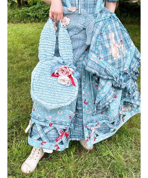 ピンクハウス ウサギデザイン トートバッグ セール】 バスケットうさぎプリント2WAYバッグ （トートバッグ