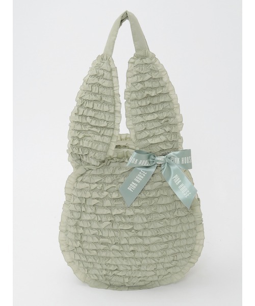 うさぎシルエットフリルバッグ（トートバッグ）｜PINK HOUSE