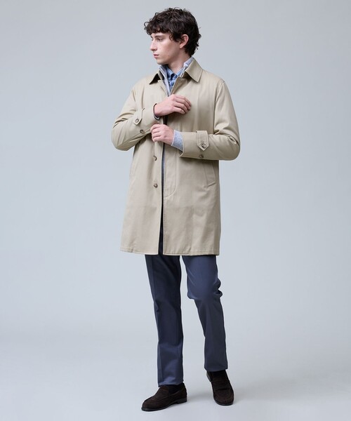 J.PRESS(ジェイプレス)の「3シーズン対応【定番】コンパクトスピンギャバジン ステンカラーコート_25年モデル(ステンカラーコート・メンズ・ベージュ系/ネイビー系・MEDIUM/LARGE/X-LARGE)」の11枚目の写真