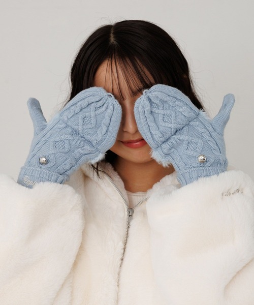 セール】ケーブルファーミトン（手袋）｜repipi armario（レピピ