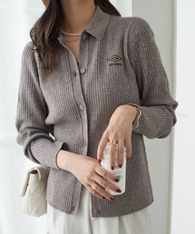 Viola e Viola（ヴィオラエヴィオラ）の「UMBRO・viola e viola別注/衿付きポロニットカーデ（カーディガン/ボレロ）」