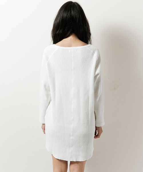 AMERICAN RAG CIE（アメリカンラグシー）の「AMERICAN RAG CIE　BIGコットンワッフルワンピース/212-AUH-L161-OP044（ワンピース・レディース・ホワイト/トップグレー・FREE）」の14枚目の写真