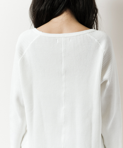 AMERICAN RAG CIE（アメリカンラグシー）の「AMERICAN RAG CIE　BIGコットンワッフルワンピース/212-AUH-L161-OP044（ワンピース・レディース・ホワイト/トップグレー・FREE）」の15枚目の写真