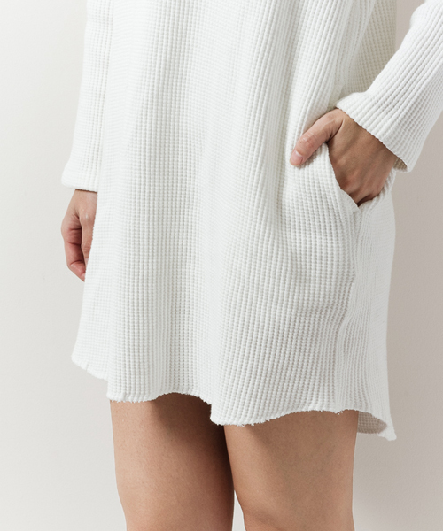 AMERICAN RAG CIE（アメリカンラグシー）の「AMERICAN RAG CIE　BIGコットンワッフルワンピース/212-AUH-L161-OP044（ワンピース・レディース・ホワイト/トップグレー・FREE）」の17枚目の写真