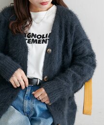 【WEB限定】ケーブルシャギーニットカーデ