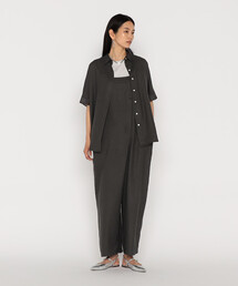 Gabardine K.T（ギャバジンケーティー）の「麻調合繊 パンツディテールオールインワン（サロペット/オーバーオール）」