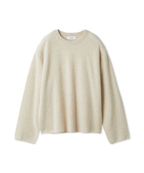 emmi（エミ）の「【セットアップ対応】ラムウールオーバーニットトップス（ニット/セーター・レディース・バーガンディー/ライトベージュ/チャコールグレー・F）」の19枚目の写真