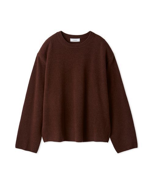 emmi（エミ）の「【セットアップ対応】ラムウールオーバーニットトップス（ニット/セーター・レディース・バーガンディー/ライトベージュ/チャコールグレー・F）」の20枚目の写真