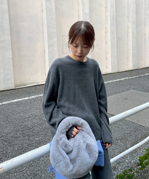 セール】【セットアップ対応】ラムウールオーバーニットトップス