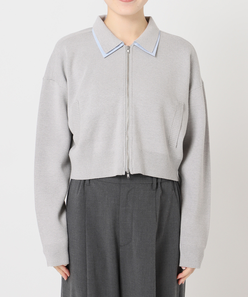 U by SPICK&SPAN（ユーバイスピックアンドスパン）の「ダブルカラーニットカーデ（カーディガン/ボレロ・レディース・グレー/ネイビー・FREE）」の22枚目の写真