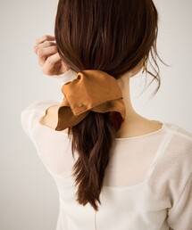 ROPE' PICNIC(ロペピクニック)のチャーム付きサテンボリュームスクエアシュシュ(ヘアゴム)