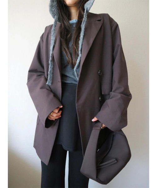 TRUNC(トランクエイティーエイト)の「Back Slit Ribbon Jacket(テーラードジャケット・レディース・ブラウン/ブラウン系その他/ブラック・FREE)」の14枚目の写真