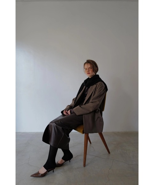 TRUNC(トランクエイティーエイト)の「Back Slit Ribbon Jacket(テーラードジャケット・レディース・ブラウン/ブラウン系その他/ブラック・FREE)」の8枚目の写真