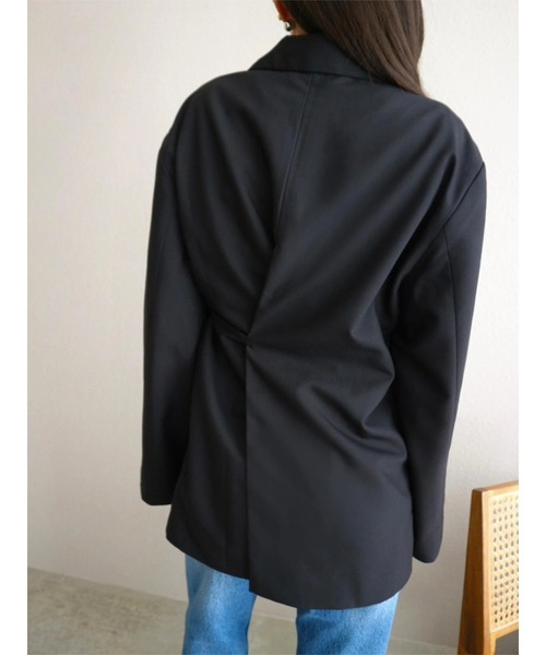 TRUNC(トランクエイティーエイト)の「Back Slit Ribbon Jacket(テーラードジャケット・レディース・ブラウン/ブラウン系その他/ブラック・FREE)」の22枚目の写真