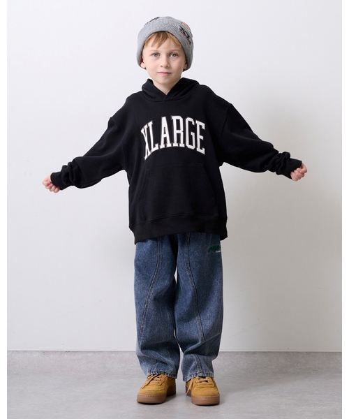 XLARGE KIDS（エクストララージキッズ）の「ワッペンニットキャップ（ニットキャップ/ビーニー・キッズ・ブラック/トップグレー・F）」の8枚目の写真