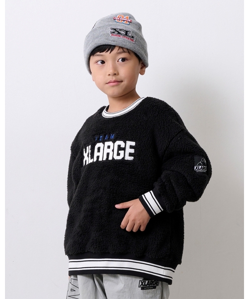 XLARGE KIDS（エクストララージキッズ）の「ワッペンニットキャップ（ニットキャップ/ビーニー・キッズ・ブラック/トップグレー・F）」の10枚目の写真